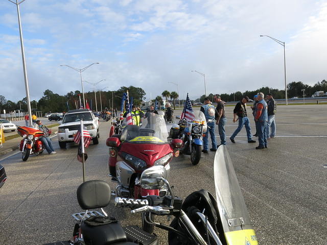 Vietnam Veteran Wall Memorial Escort 1-13-15 (2)