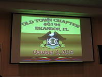 October 3, 2014 Chapter Meeting